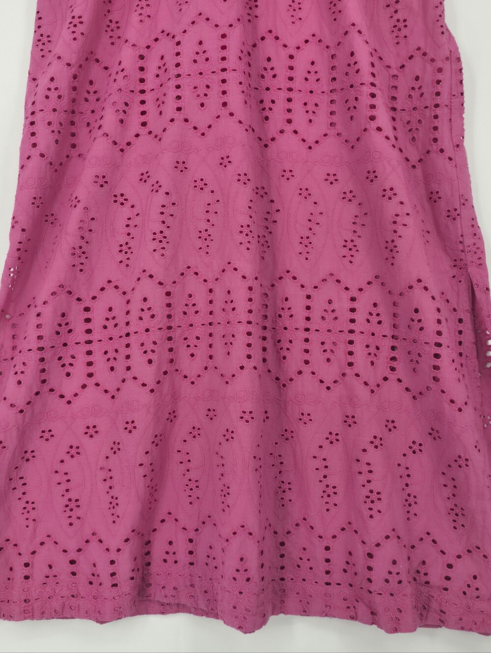 Tuckernuck Pink Eyelet Ruffle Midi Dress Cotton Resort Size Small - Picture 6 of 15